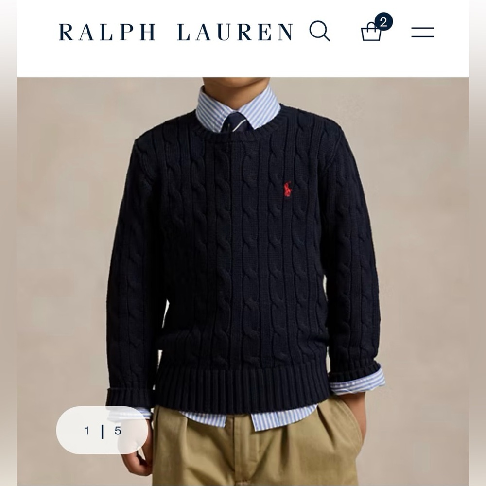Polo Ralph Lauren Navy Sweater Size 4/4T